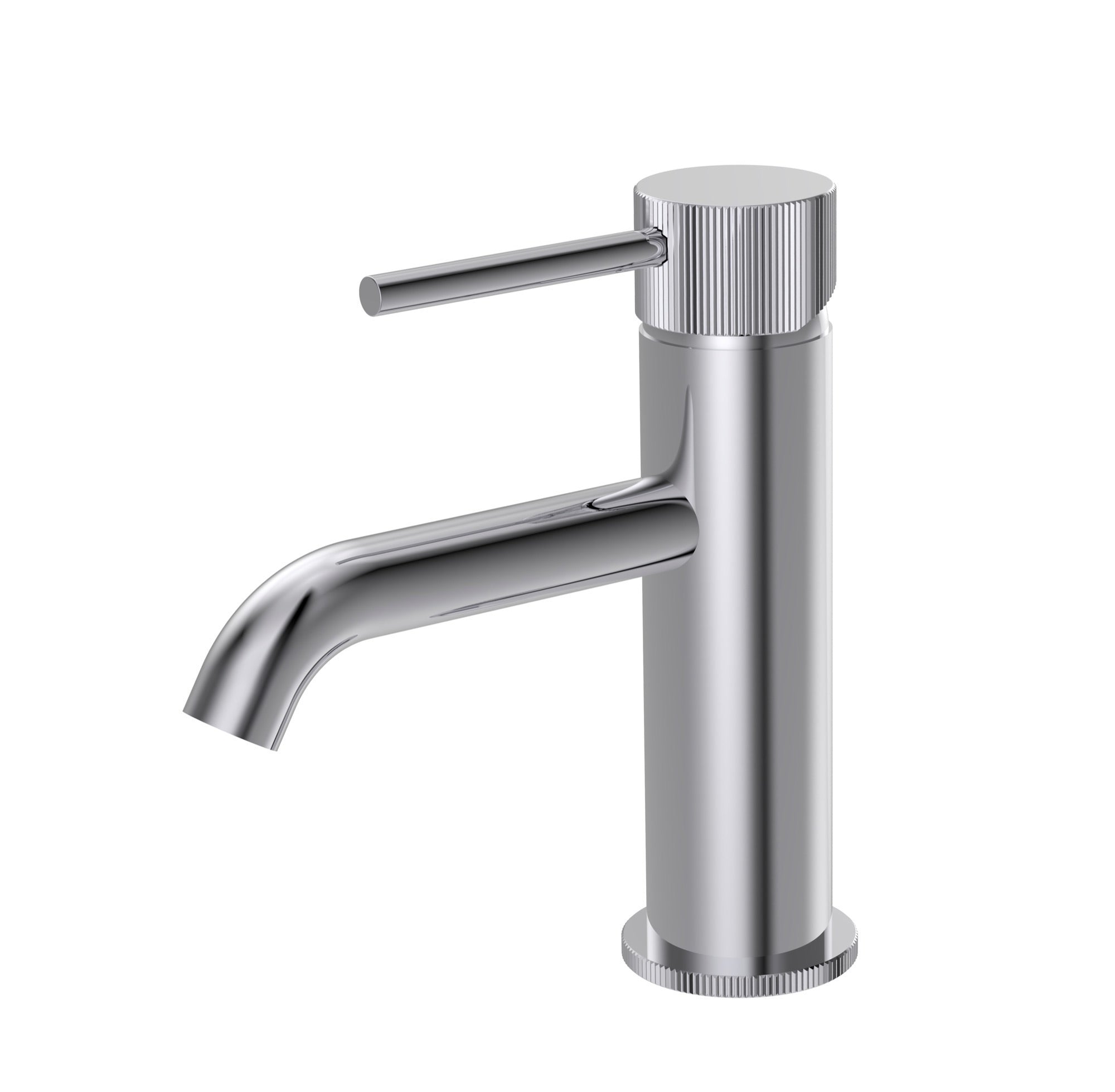 Alderley fluted cold start mono basin mixer with sprung waste - chrome (BT7079)